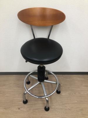 YAMAZEN (ヤマゼン) カウンターチェアー CB-388 ブラック×ブラウン