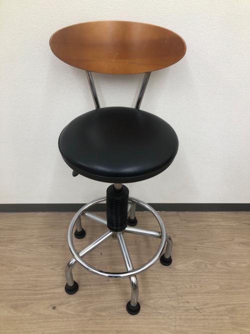 YAMAZEN (ヤマゼン) カウンターチェアー CB-388 ブラック×ブラウン