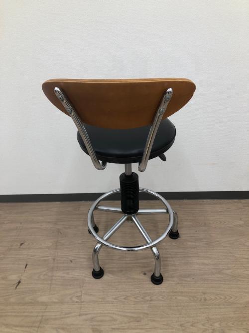 YAMAZEN (ヤマゼン) カウンターチェアー CB-388 ブラック×ブラウン