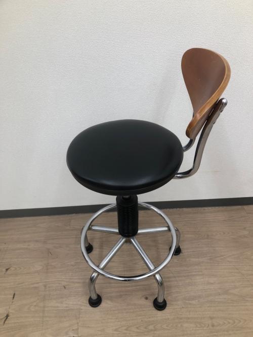 YAMAZEN (ヤマゼン) カウンターチェアー CB-388 ブラック×ブラウン