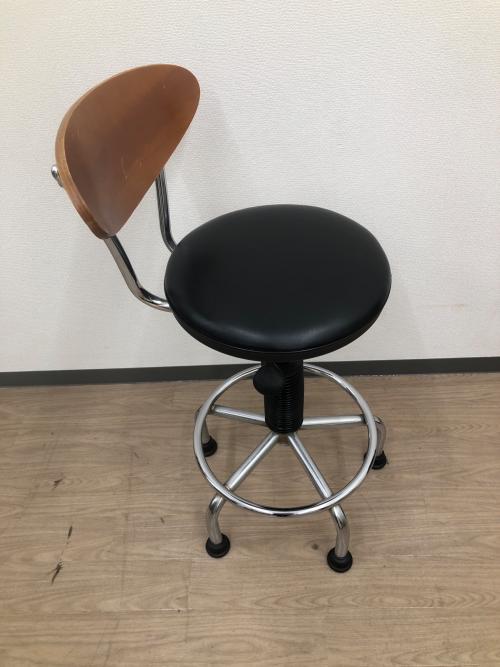 YAMAZEN (ヤマゼン) カウンターチェアー CB-388 ブラック×ブラウン