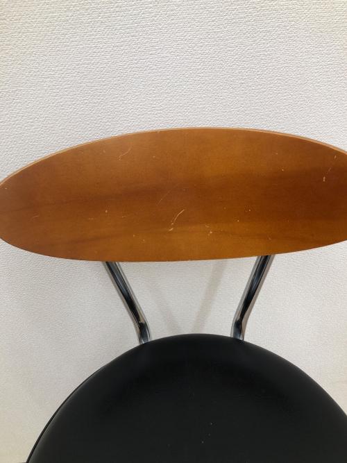 YAMAZEN (ヤマゼン) カウンターチェアー CB-388 ブラック×ブラウン