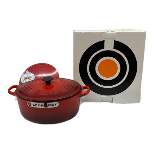 LE CREUSET (ルクルーゼ) 両手鍋 3.2ℓ SIZE 25cm レッド ココット・オーバル