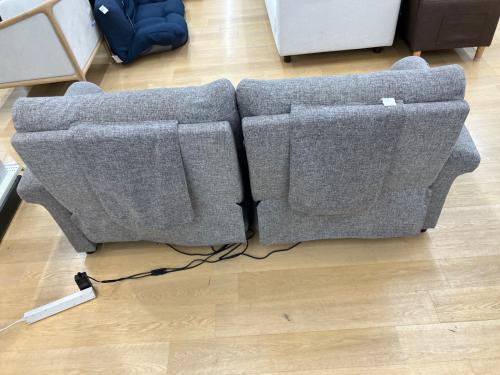 ニトリ 2人掛けリクライニングソファー 320 グレー Nピュール