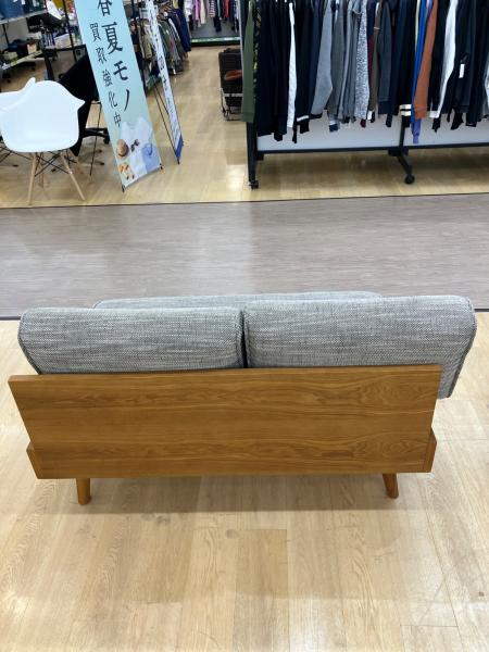 UNICO (ウニコ) 2人掛けソファー W121×D77.5×H77cm グレー×ナチュラル