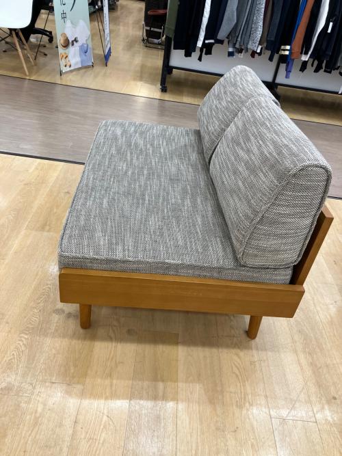 UNICO (ウニコ) 2人掛けソファー W121×D77.5×H77cm グレー×ナチュラル ALBERO カバーリングソファ 2シーター ウォールナットカラー