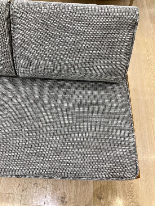 UNICO (ウニコ) 2人掛けソファー W121×D77.5×H77cm グレー×ナチュラル ALBERO カバーリングソファ 2シーター ウォールナットカラー