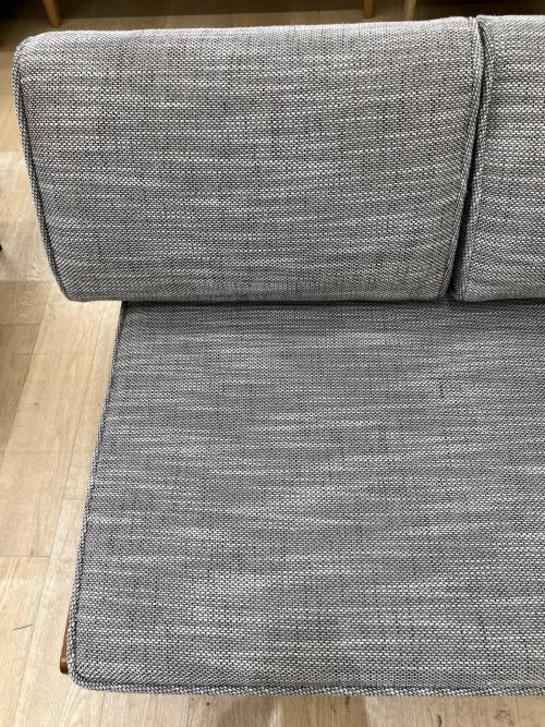 UNICO (ウニコ) 2人掛けソファー W121×D77.5×H77cm グレー×ナチュラル ALBERO カバーリングソファ 2シーター ウォールナットカラー