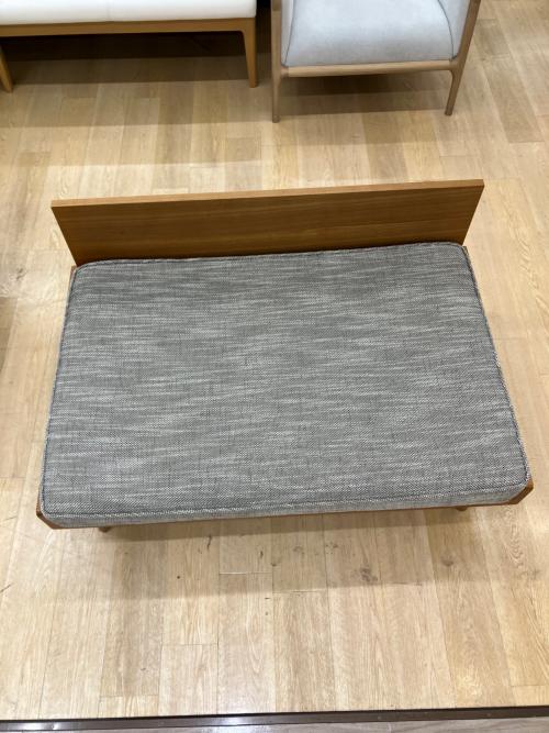 UNICO (ウニコ) 2人掛けソファー W121×D77.5×H77cm グレー×ナチュラル ALBERO カバーリングソファ 2シーター ウォールナットカラー