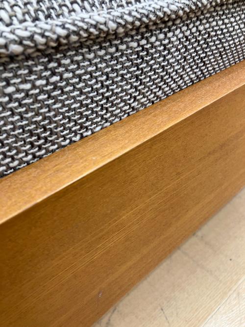 UNICO (ウニコ) 2人掛けソファー W121×D77.5×H77cm グレー×ナチュラル ALBERO カバーリングソファ 2シーター ウォールナットカラー