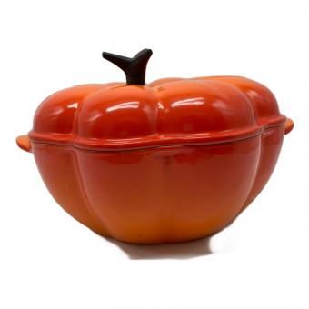LE CREUSET (ルクルーゼ) 両手鍋バーコードシール残存 オレンジ