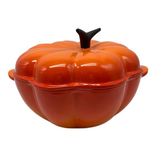 LE CREUSET (ルクルーゼ) 両手鍋バーコードシール残存 オレンジ