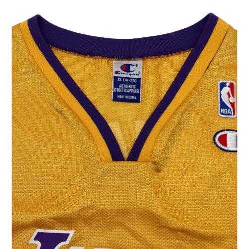 Champion (チャンピオン) 90sゲームシャツ #8 コービーブライアント  LAKERS NBA 古着 メンズ SIZE XL イエロー×パープル