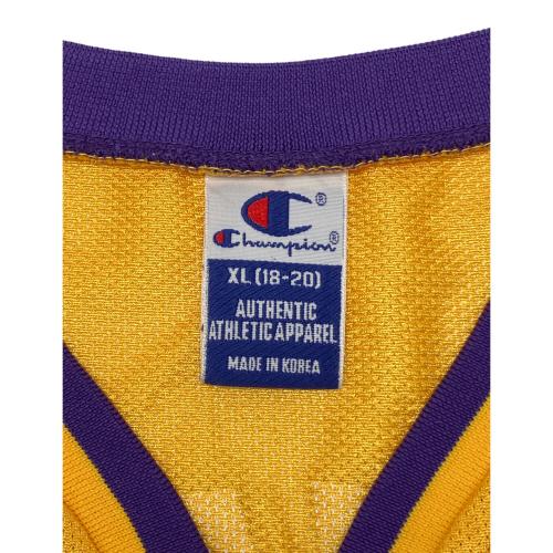 Champion (チャンピオン) 90sゲームシャツ #8 コービーブライアント  LAKERS NBA 古着 メンズ SIZE XL イエロー×パープル