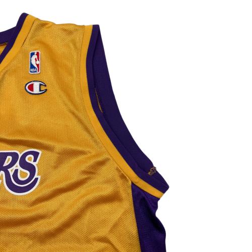 Champion (チャンピオン) 90sゲームシャツ #8 コービーブライアント  LAKERS NBA 古着 メンズ SIZE XL イエロー×パープル