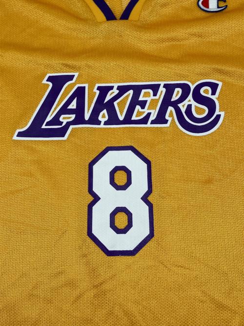 Champion (チャンピオン) 90sゲームシャツ #8 コービーブライアント  LAKERS NBA 古着 メンズ SIZE XL イエロー×パープル