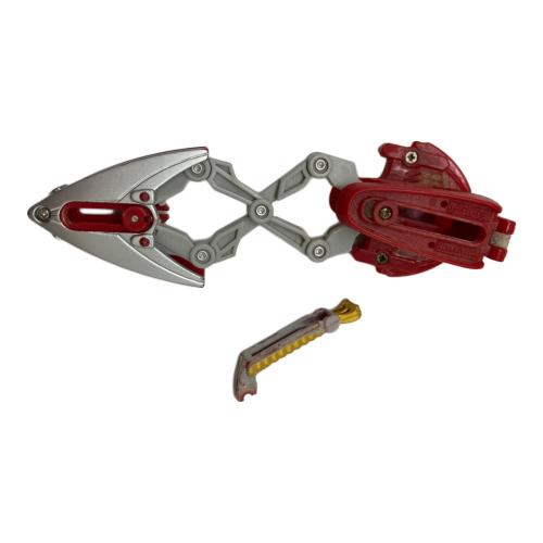 BANDAI (バンダイ) DX超合金 旋風神 戦隊ヒーロー プリントハガレ・キズ・ハリケンドルフィンにヤケ・ソードスラッシャー目立つ使用感有