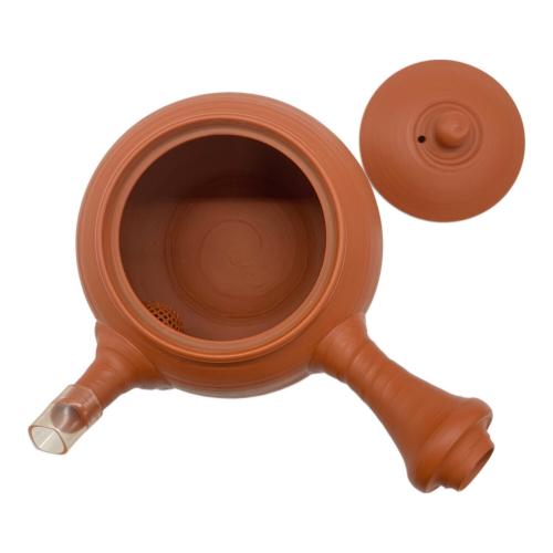 常滑焼 (トコナメヤキ) 茶器 急須1・湯呑み5セット 共箱・ウコン布・陶歴付