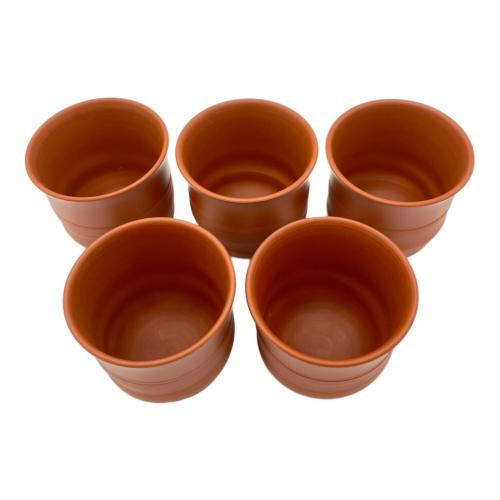 常滑焼 (トコナメヤキ) 茶器 急須1・湯呑み5セット 共箱・ウコン布・陶歴付