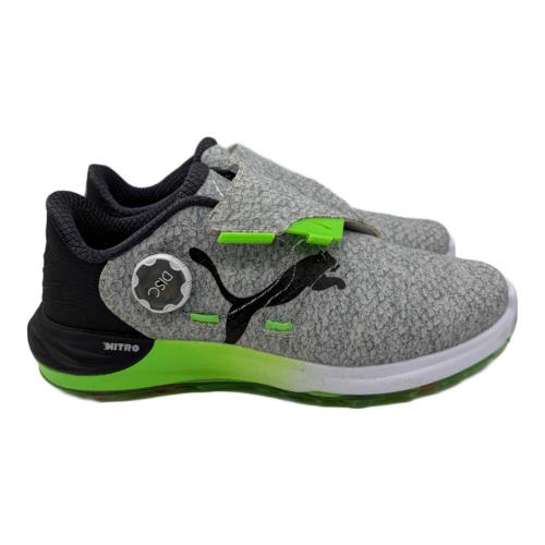 PUMA (プーマ) ゴルフシューズ 379208-01 メンズ SIZE 26cm グレー×グリーン