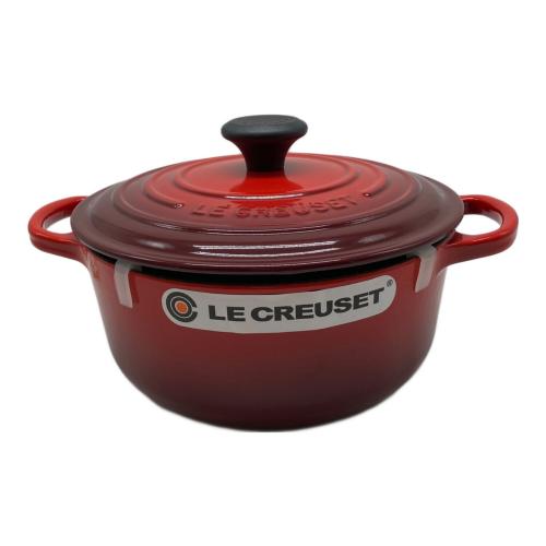 LE CREUSET (ルクルーゼ) 両手鍋 20cm/24L チェリーレッド ココット・ロンド