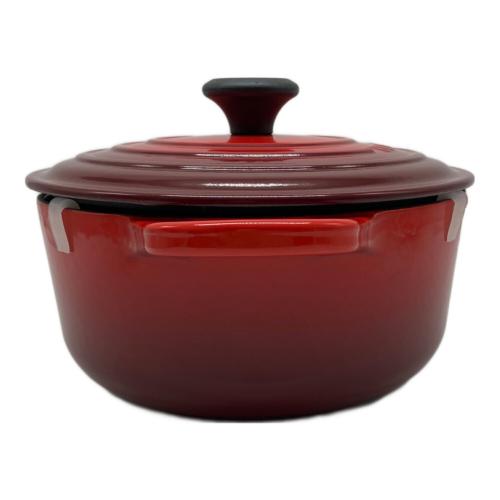 LE CREUSET (ルクルーゼ) 両手鍋 20cm/24L チェリーレッド ココット・ロンド