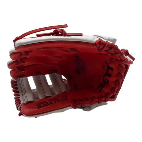 ZETT (ゼット) GRAN STATUS グローブ BJGA71117 ホワイト×レッド