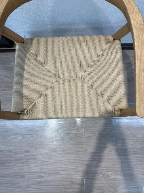 無印良品 (ムジルシリョウヒン) ダイニングチェアー ナチュラル オーク材ペーパーコードアームチェア