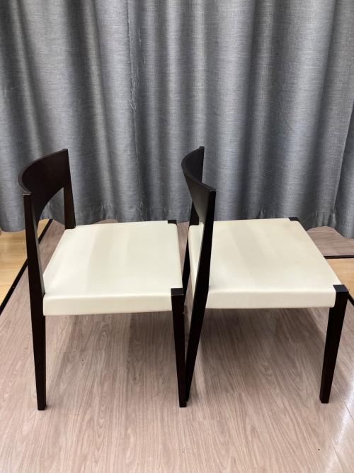 arflex (アルフレックス) ダイニング5点セット ダークブラウン×ホワイト テーブル：REKTA チェア：SHIN