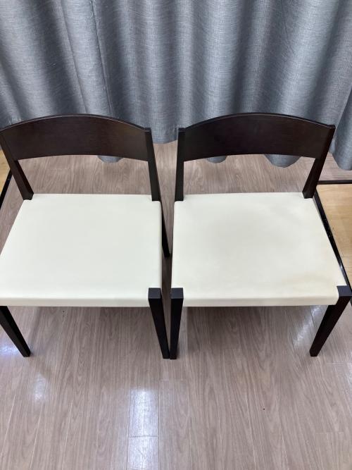 arflex (アルフレックス) ダイニング5点セット ダークブラウン×ホワイト テーブル：REKTA チェア：SHIN