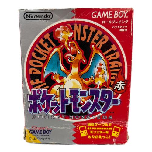 ポケットモンスター赤 ゲームボーイ用ソフト 説明書・タウンマップ欠品 -