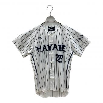 はやて223 ベースボールシャツ メンズ SIZE M ホワイト×ネイビー
