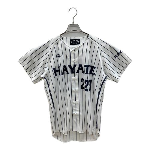 はやて223 ベースボールシャツ メンズ SIZE M ホワイト×ネイビー