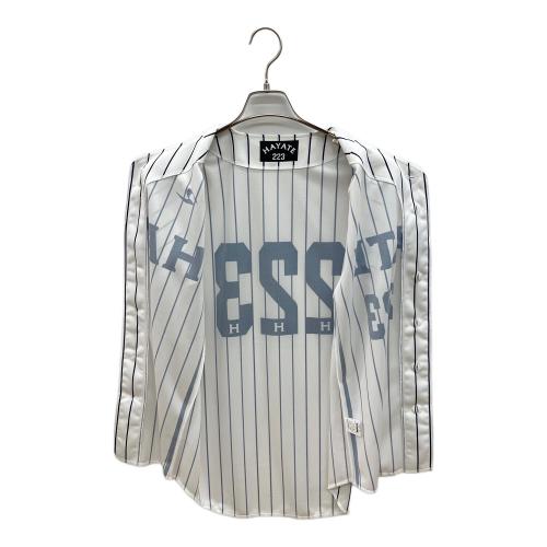 はやて223 ベースボールシャツ メンズ SIZE M ホワイト×ネイビー