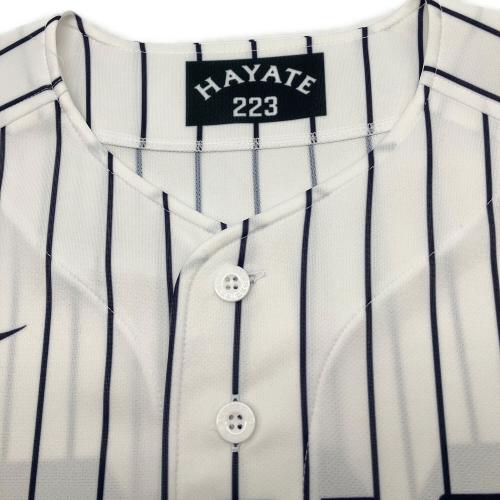 はやて223 ベースボールシャツ メンズ SIZE M ホワイト×ネイビー