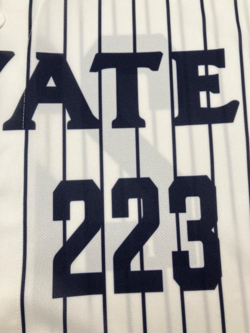 はやて223 ベースボールシャツ メンズ SIZE M ホワイト×ネイビー