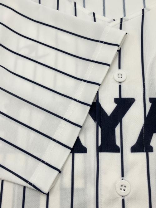 はやて223 ベースボールシャツ メンズ SIZE M ホワイト×ネイビー