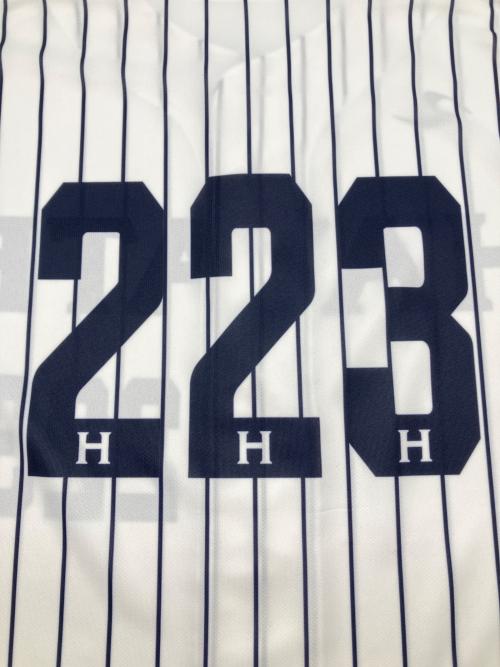 はやて223 ベースボールシャツ メンズ SIZE M ホワイト×ネイビー