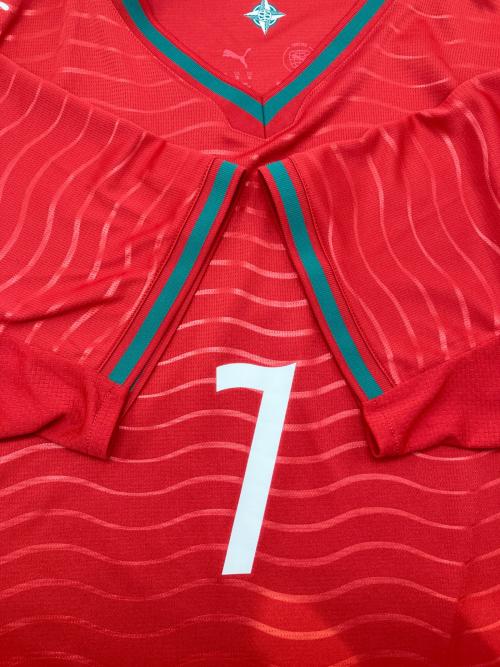 PUMA (プーマ) サッカーユニフォーム クリスティアーノ･ロナウド 2026年 ポルトガル代表HOMEユニフォーム メンズ SIZE XL 788141-77 レッド×グリーン