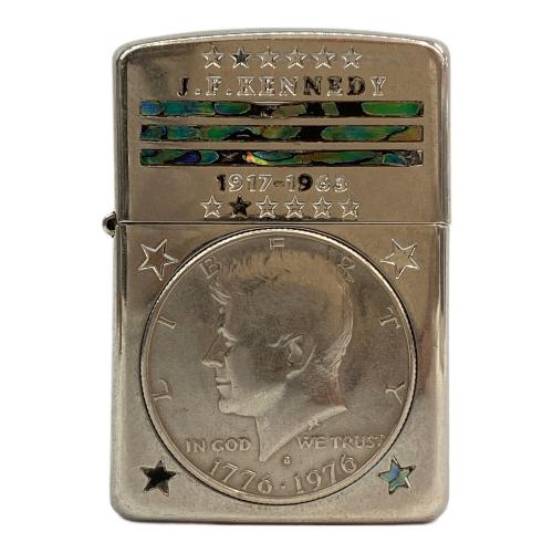 ZIPPO (ジッポ) オイルライター 2004年製 ジョン・F・ケネディ アメリカ建国200周年記念コイン付き