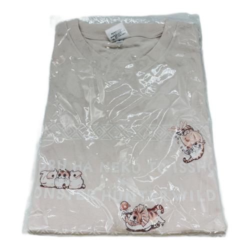 モンスターハンター キャラクターTシャツ カプくじ モンスターハンターワイルズ×夜は猫といっしょTシャツ集合 メンズ SIZE L ピンク