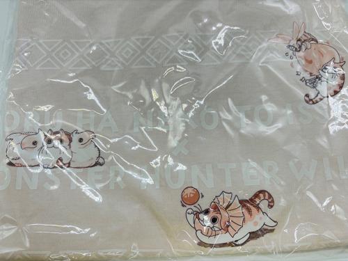 モンスターハンター キャラクターTシャツ カプくじ モンスターハンターワイルズ×夜は猫といっしょTシャツ集合 メンズ SIZE L ピンク