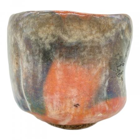 茶碗 小川長楽 赤楽 筒茶碗｜トレファクONLINE