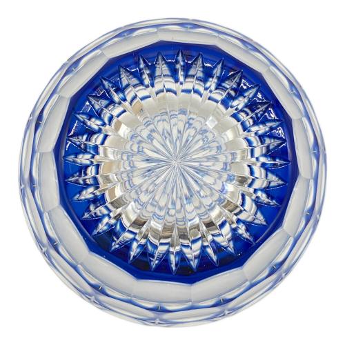 KAGAMI CRYSTAL (カガミクリスタル) ロックグラス T727-2684-CCB 伝統工芸士 鍋谷聰 作 江戸切子 紫陽花