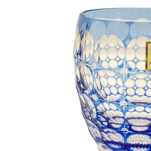 KAGAMI CRYSTAL (カガミクリスタル) ロックグラス T727-2684-CCB 伝統工芸士 鍋谷聰 作 江戸切子 紫陽花