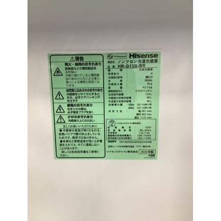 Hisense (ハイセンス) 2ドア冷蔵庫 HR-G13B 2020年製 134L
