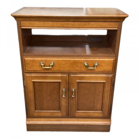 MARUNI (マルニ) 電話台 ブラウン 206 2枚扉 引き出し付 地中海