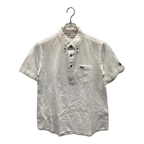 Black&White (ブラックアンドホワイト) ゴルフウェア(トップス) メンズ SIZE L ホワイト ポロシャツ BGS6110SB