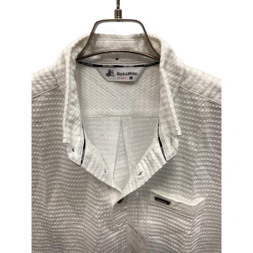 Black&White (ブラックアンドホワイト) ゴルフウェア(トップス) メンズ SIZE L ホワイト ポロシャツ BGS6110SB