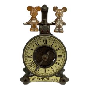 DISNEY (ディズニー) ディズニーグッズ レトロホビー TOMY ギルドクロック ゼンマイ動作確認済(精度不明) ミッキー＆ミニー 当時物